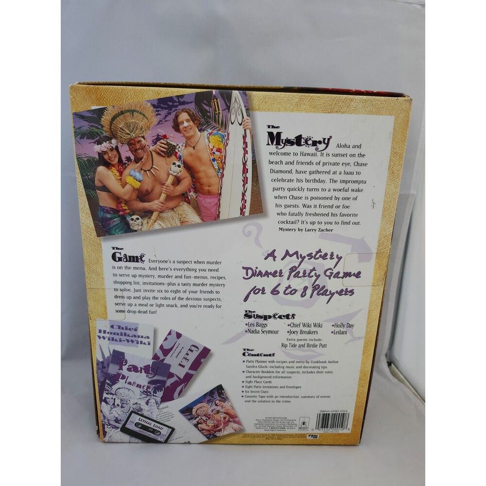 Murder à la Carte – Lethal Luau – Mystery Dinner Party Game – Complete 1996